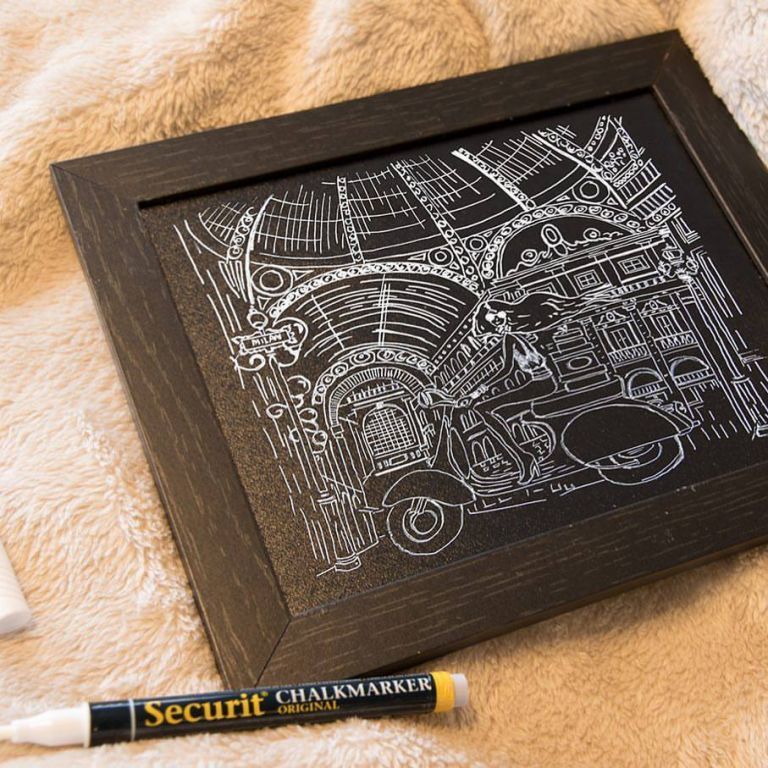 Tabule Securit WOODY nástěnná na popis křídou, 60 x 80 cm - obrázek 17