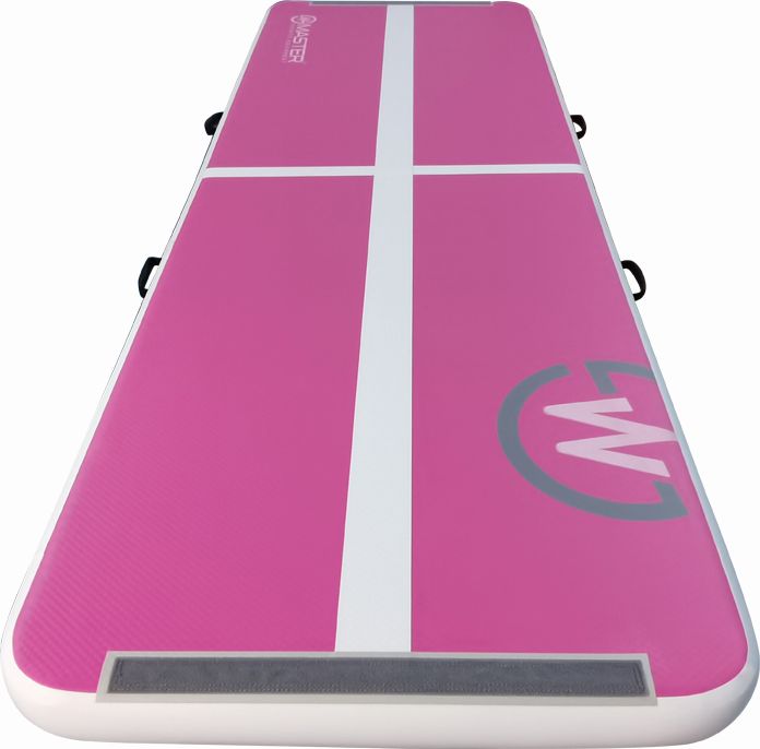 Airtrack MASTER nafukovací žíněnka 300 x 100 x 10 cm - růžová - bílá - obrázek 2