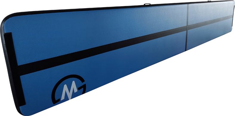 Airtrack MASTER nafukovací žíněnka 600 x 100 x 10 cm - modrá - černá - obrázek 4