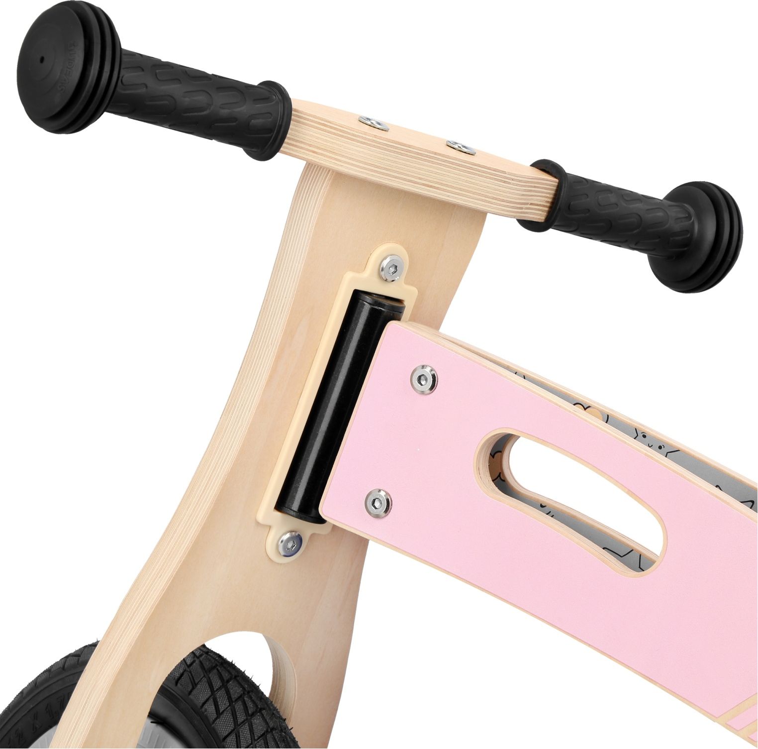 Dětské dřevěné odrážedlo SPOKEY Woo-Ride Duo - růžové - obrázek 3