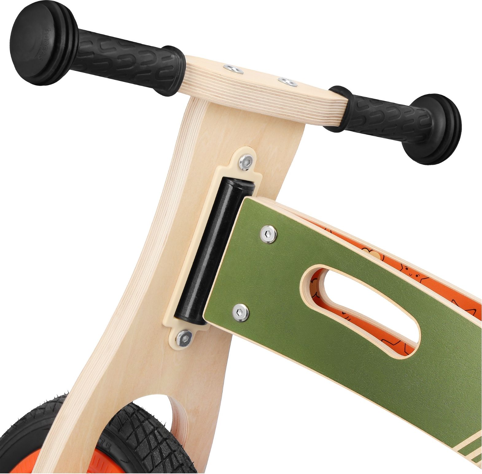 Dětské dřevěné odrážedlo SPOKEY Woo-Ride Duo - khaki - obrázek 3