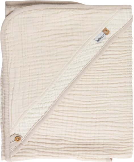 Bebe-Jou Mušelínový ručník s kapucí Pure Cotton Sand - obrázek 1