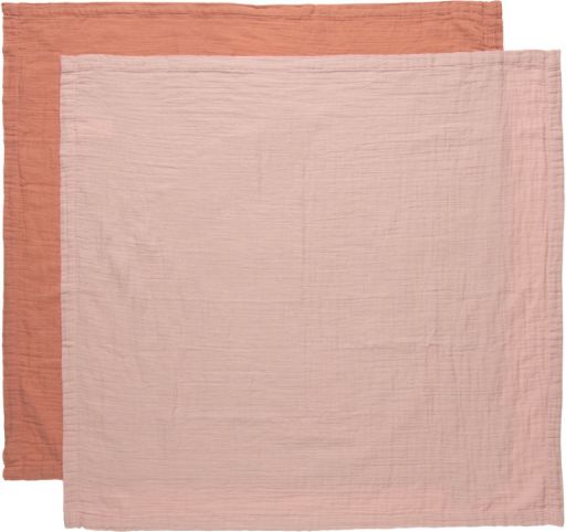 Bebe-Jou Mušelínová plenka Pure Cotton Pink 2ks 70x70cm - obrázek 1