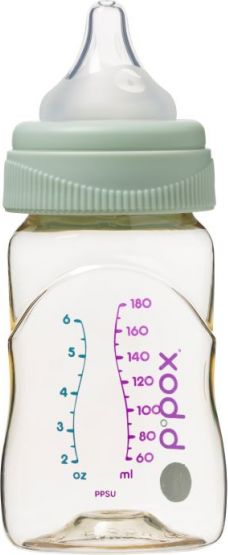 B.BOX Antikoliková kojenecká láhev 180 ml - zelená - obrázek 1