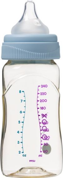 B.BOX Antikoliková kojenecká láhev 240 ml - modrá - obrázek 1