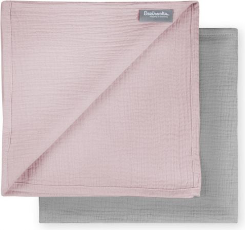 BEZTROSKA Pleny mušelín set 2ks, 70x70, PINK - obrázek 1