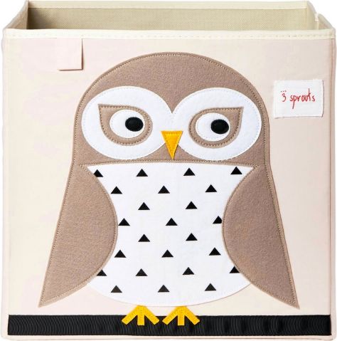 3 SPROUTS Úložný box Owl White - obrázek 1