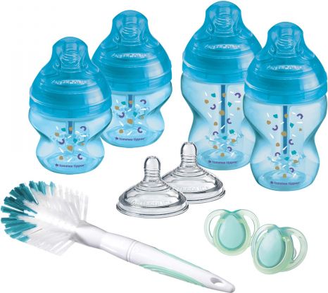 Tommee Tippee Sada kojeneckých lahviček C2N ANTI-COLIC s kartáčem Blue - obrázek 1