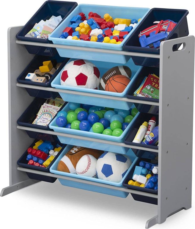 ORGANIZÉR NA HRAČKY MAXI MODRO ŠEDÝ - obrázek 3