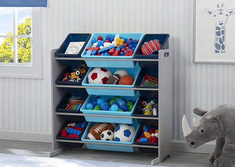 ORGANIZÉR NA HRAČKY MAXI MODRO ŠEDÝ - obrázek 4