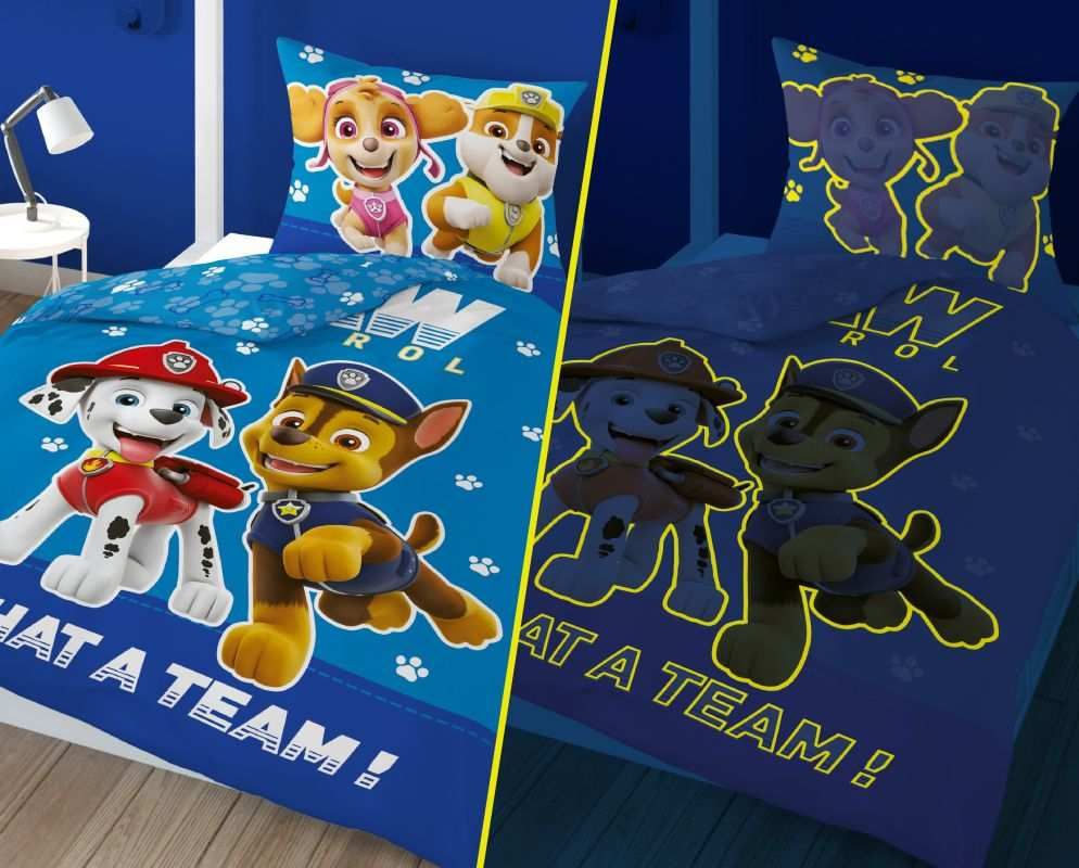 DĚTSKÉ SVÍTÍCÍ POVLEČENÍ 140x200 TLAPKOVÁ PATROLA TEAM - obrázek 2