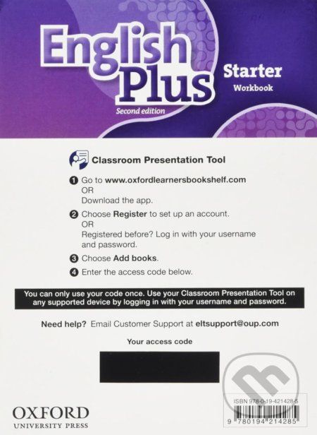 English Plus Starter: Classroom Presentation Tool eWorkbook Pack (Access Code Card), 2nd - Janet Hardy-Gould - obrázek 1
