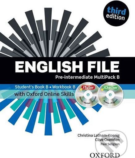 English File Pre-intermediate: Multipack B with iTutor DVD-ROM and Oxford Online Skills (3rd) - Clive Oxenden, Christina Latham-Koenig - obrázek 1