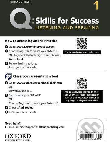 Q: Skills for Success: Listening and Speaking 1 - Teacher´s Access Card, 3rd - Jaimie Scanlon - obrázek 1