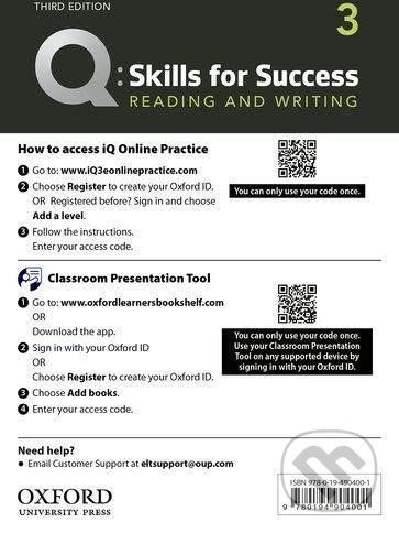 Q: Skills for Success: Reading and Writing 3 - Teacher´s Access Card, 3rd - Colin Ward - obrázek 1