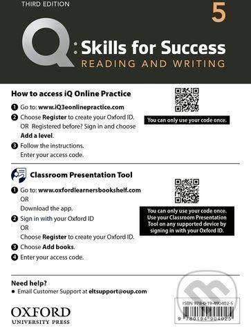 Q: Skills for Success: Reading and Writing 5 - Teacher´s Access Card, 3rd - Nigel A. Caplan - obrázek 1
