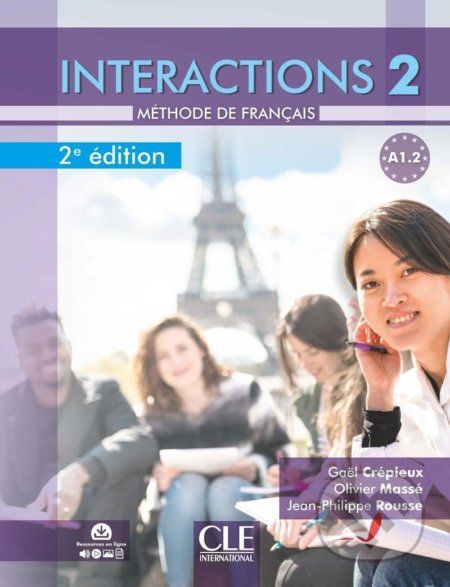 Interactions 2 - Niveau A1.2 - Livre de l´éleve + Audio téléchargeable en ligne - 2eme édition - Gaël Crépieux - obrázek 1
