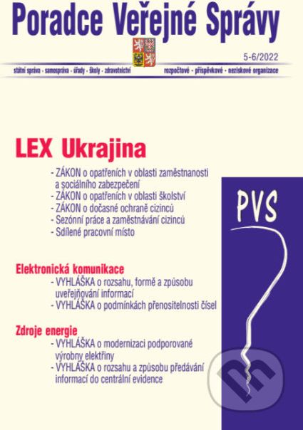 Poradce veřejné správy č. 5-6 / 2022 - Lex Ukrajina - Poradce s.r.o. - obrázek 1
