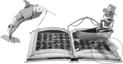 Metal Earth 3D kovový model Stařec a moře Book Sculpture - Piatnik - obrázek 1