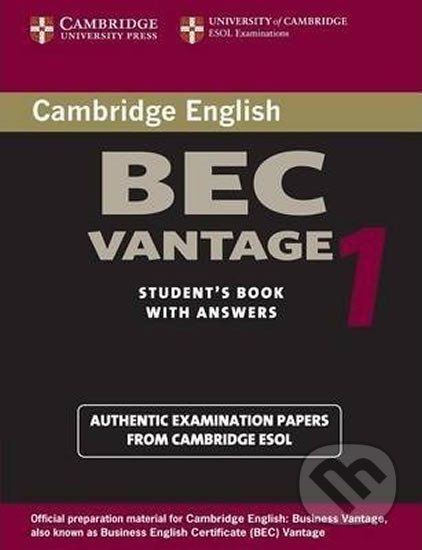 Cambridge BEC Vantage 1 - Cambridge University Press - obrázek 1