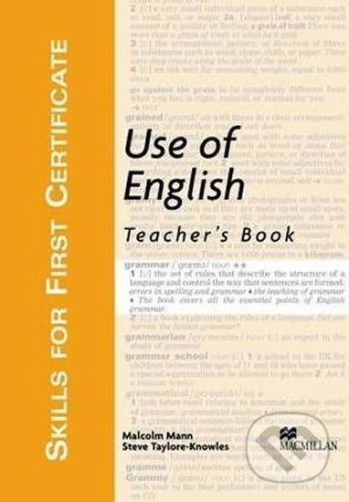 Skills for First Certificate Use of English Teacher Book - Malcolm Mann - obrázek 1