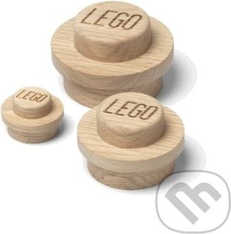 LEGO drevený vešiak na stenu, 3 ks (svetlé drevo) - LEGO - obrázek 1
