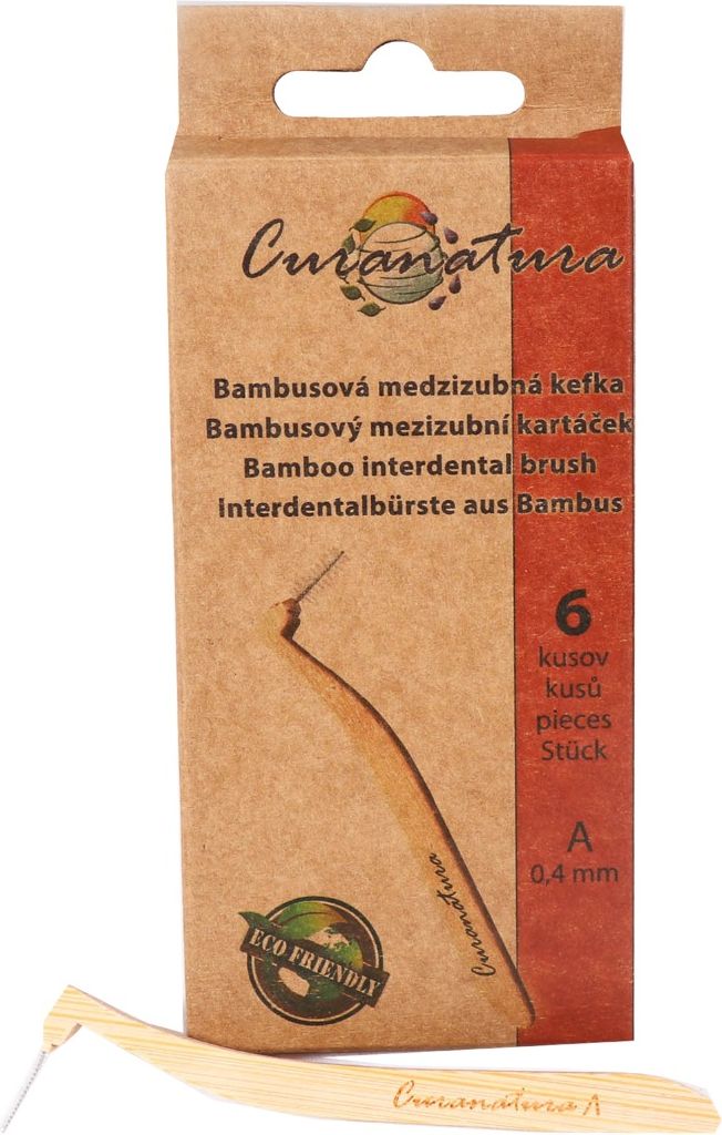 Curanatura Bambusový mezizubní kartáček 0.4 mm velikost A 6 ks - obrázek 1