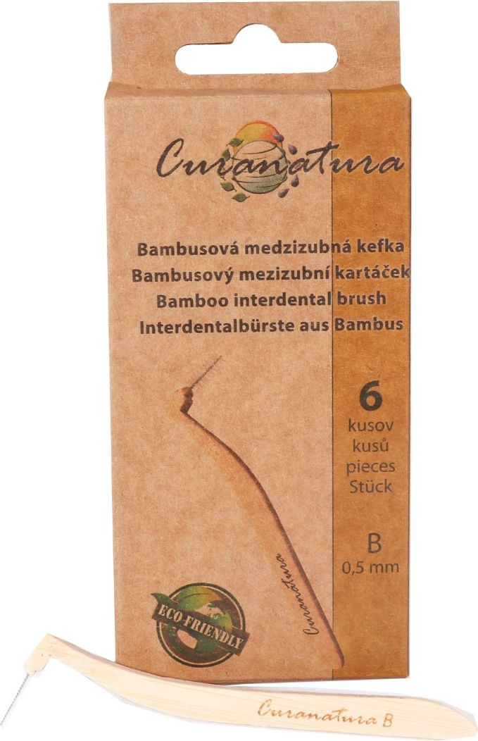 Curanatura Bambusový mezizubní kartáček 0.5 mm velikost B 6 ks - obrázek 1