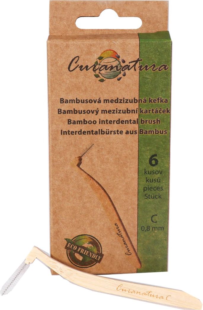 Curanatura Bambusový mezizubní kartáček 0.8 mm velikost C 6 ks - obrázek 1