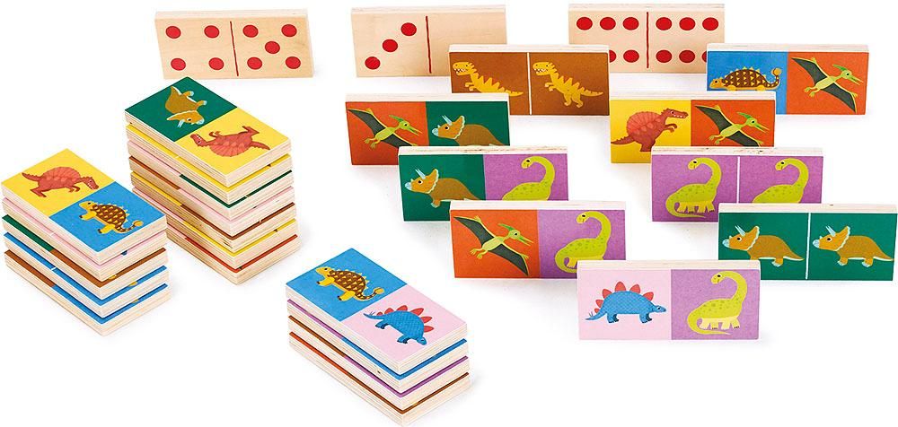 Vilac Dřevěné domino dinosauři - obrázek 1