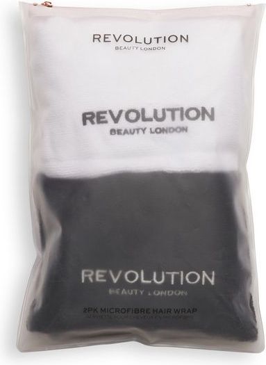 Revolution Haircare Microfibre Hair Wraps ručník na vlasy odstín Black/White 2 ks - obrázek 4