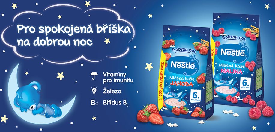Nestlé Mléčná kaše Dobrou noc jahoda 300 g - obrázek 3