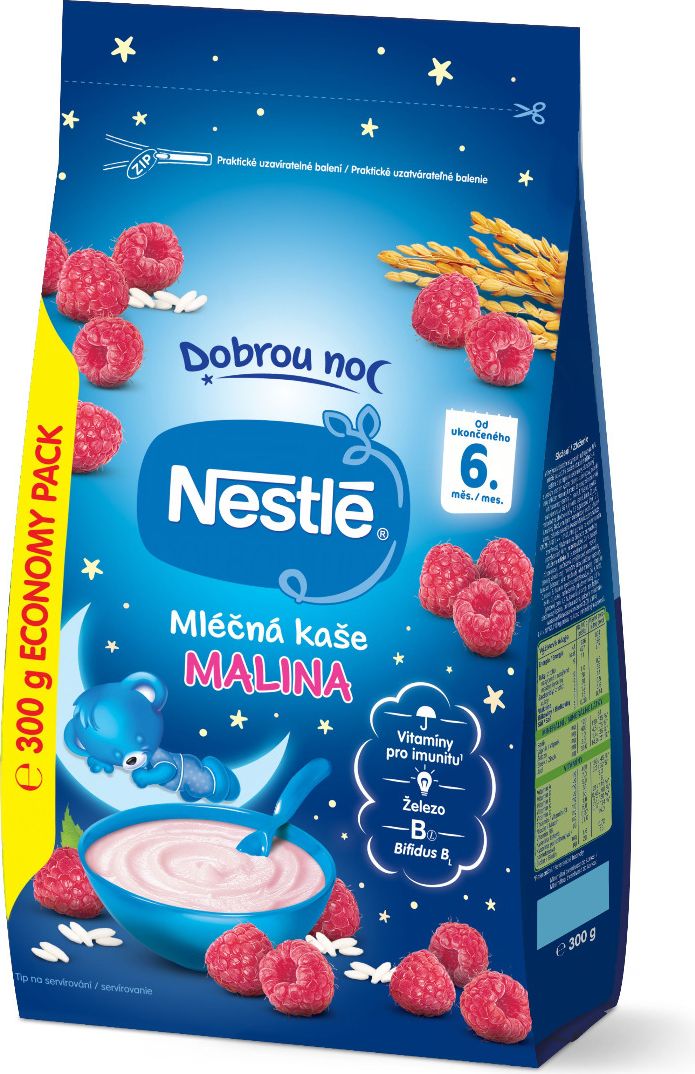 Nestlé Mléčná kaše Dobrou noc malina 300 g - obrázek 1