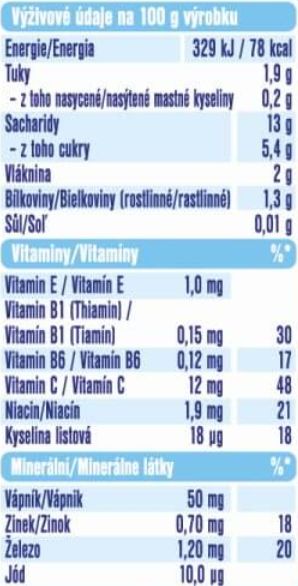 Sunar Ovocná kašička hruška meruňka ovesné vločky 120g - obrázek 2
