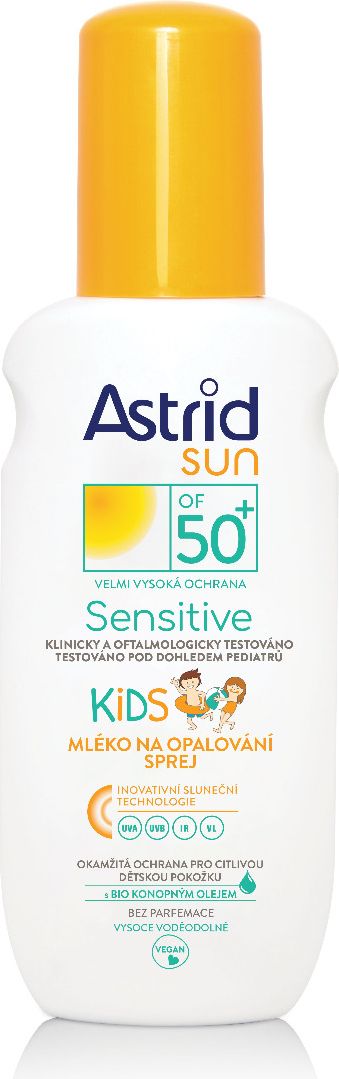 Astrid SUN SENSITIVE Dětské mléko OF 50+ sprej 150 ml - obrázek 1