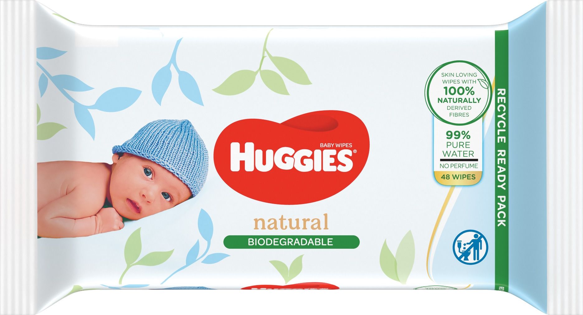 Huggies Dětské vlhčené ubrousky Natural 12 x 48 ks - obrázek 1