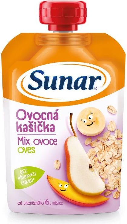 Sunar Ovocná kašička mix ovoce ovesné vločky 120 g - obrázek 1