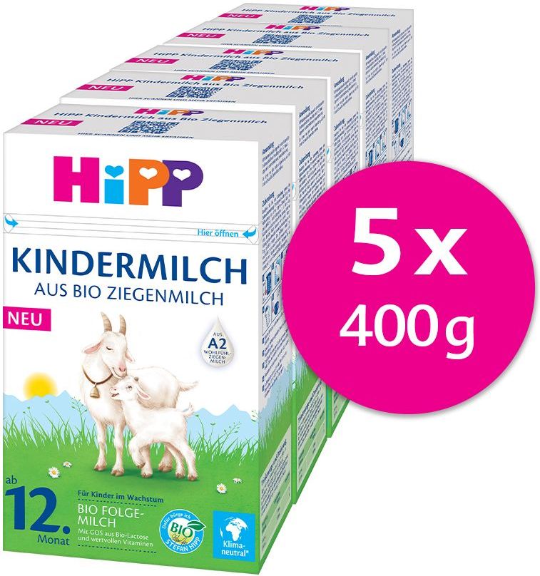 Hipp 3 BIO Junior Kozí mléko 5x400 g - obrázek 3
