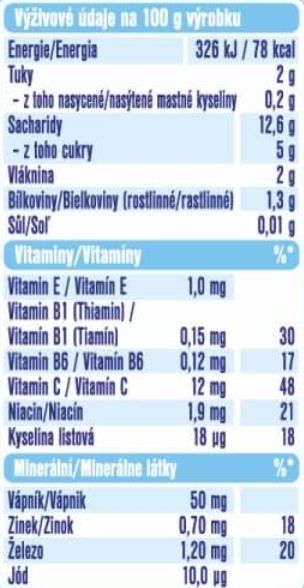 Sunar ovocná kašička Jahoda banán 120g - obrázek 2