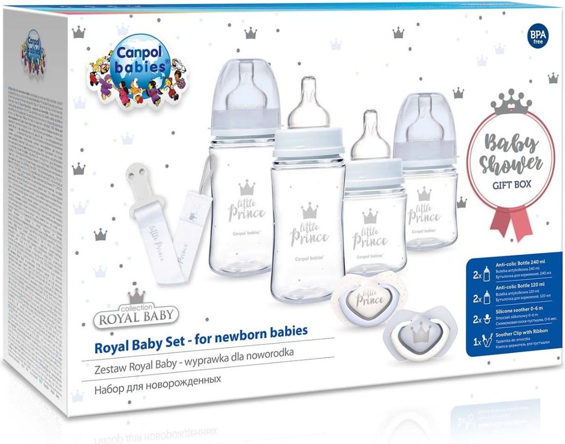 Canpol Babies novorozenecká sada Royal Baby Little Prince modrá - obrázek 1