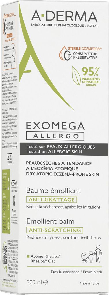 A-Derma Exomega ALLERGO emolienční balzám 200 ml - obrázek 3