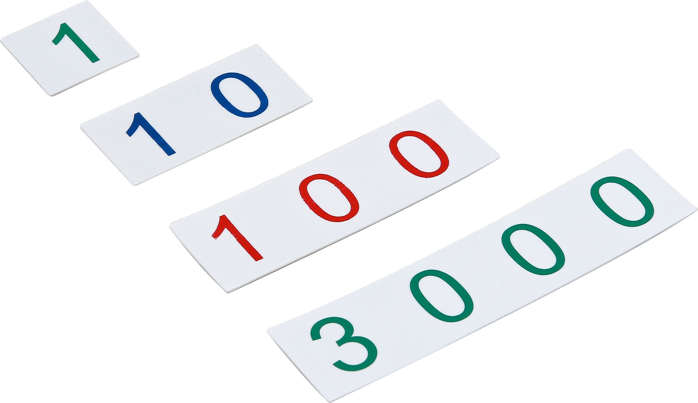 Plastic Number Cards: Small, 1-3000 - obrázek 1