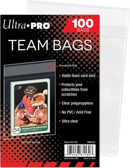 UltraPro Obaly na karty Ultra Pro Team Bags uzavíratelné - 100 ks - obrázek 1