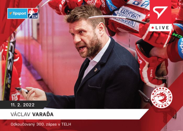 Sportzoo Hokejové karty Tipsport ELH 2021-22 - L-097 Václav Varaďa - obrázek 1