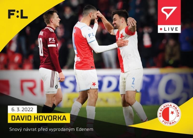 Sportzoo Fotbalová live karta Fortuna Liga 2021-22 - L-104 David Hovorka - obrázek 1