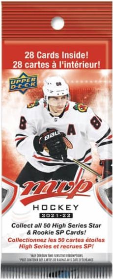 Upper Deck 2021-22 NHL Upper Deck MVP Fat pack - hokejové karty - obrázek 1