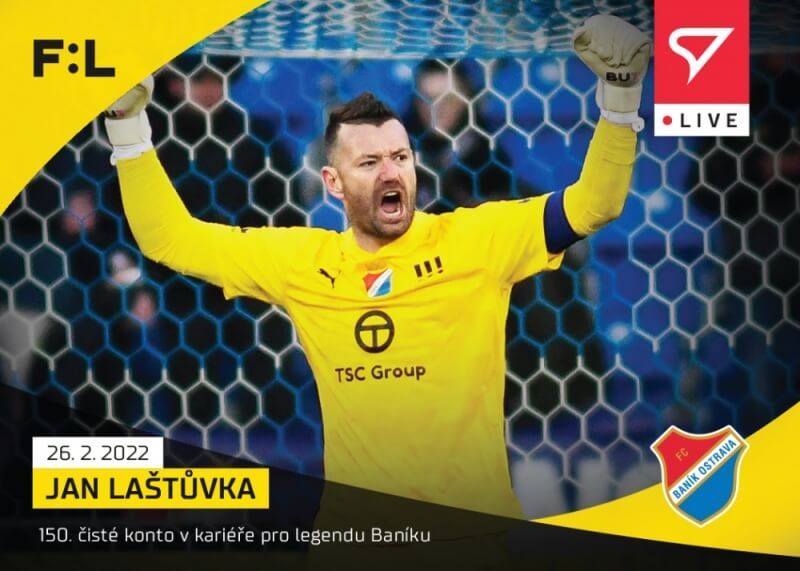 Sportzoo Fotbalová live karta Fortuna ligy 2021-22 - L-100 Jan Laštůvka - obrázek 1