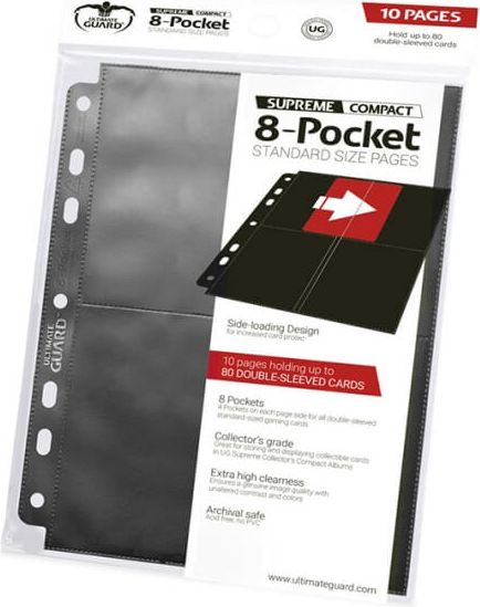 Ultimate Guard Stránka do alba Ultimate Guard 8-Pocket - Sideloade Pages - Black (10 ks) - obrázek 1