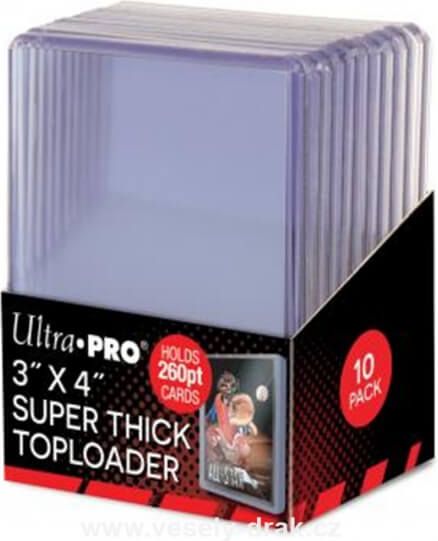UltraPro Toploader Ultra Pro 3x4 Super Thick 260PT Toploaders - 10 ks - obrázek 1