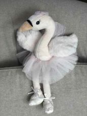 Bukowski Plyšová labuť balerina White Odette s růžovou sukní - obrázek 1